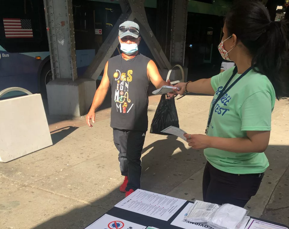 Free Face Masks Distributed in Woodside