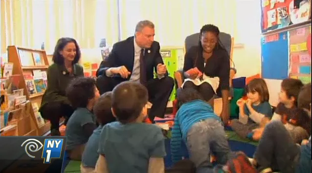 Mayor De Blasio, Local politicians visit Sunnyside Up Pre-Kindergarten