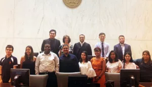 High school students visit a Brooklyn courtroom
