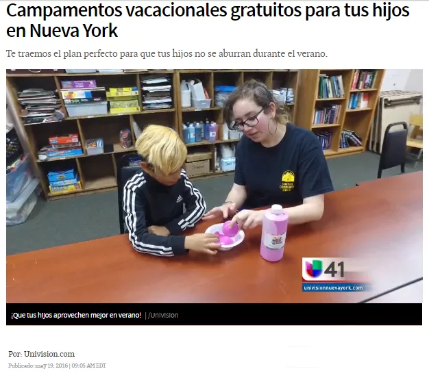 SCS Summer Camps in the News on Univision 41