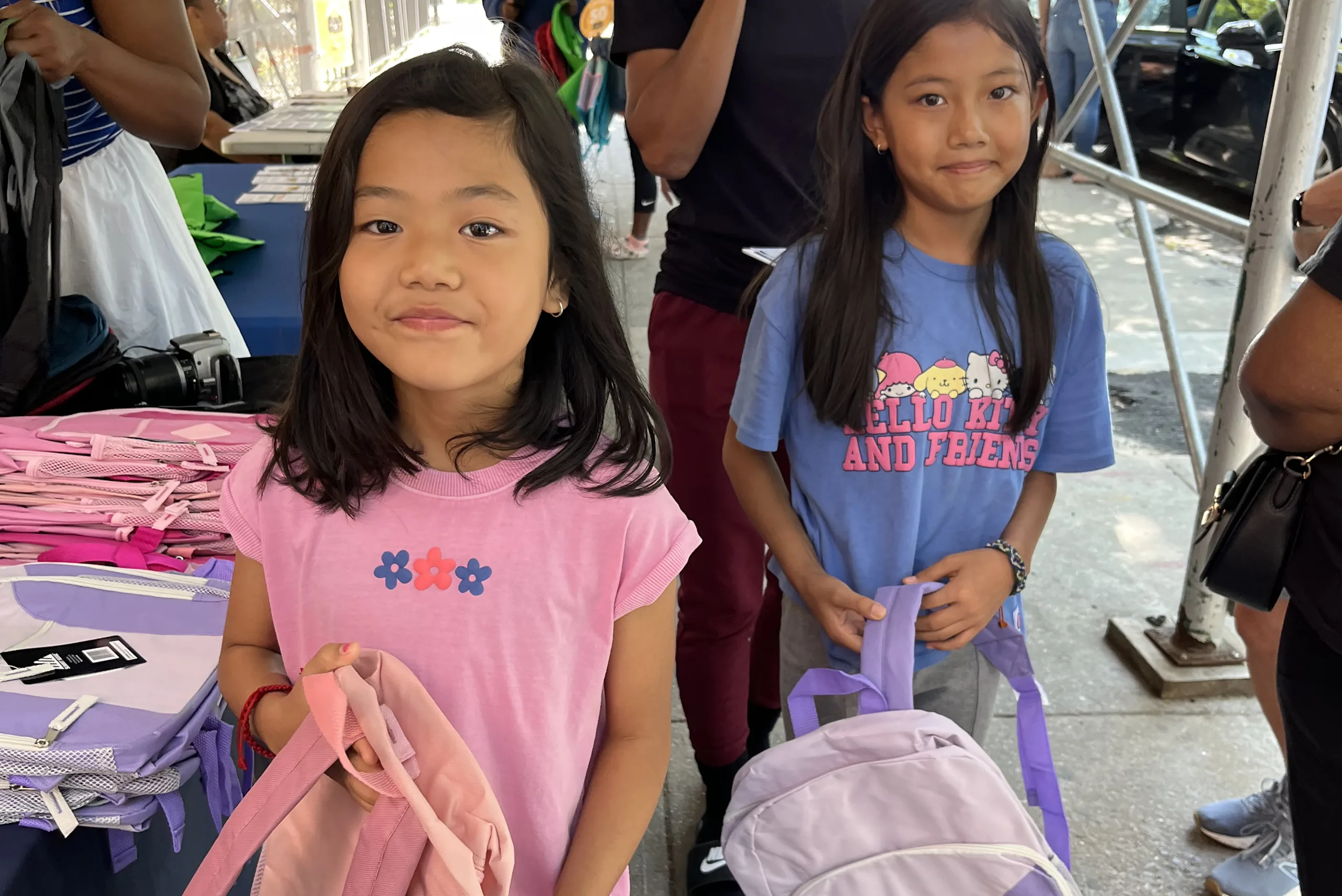 Backpacks Distributed to Woodside Students