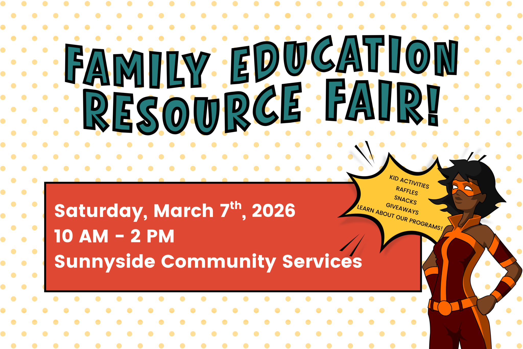 Family Education Resource Fair - Sunnyside Community Services